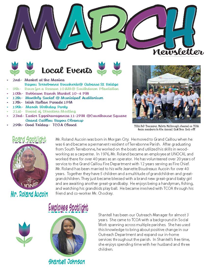 March 2024 Newsletter Page 1